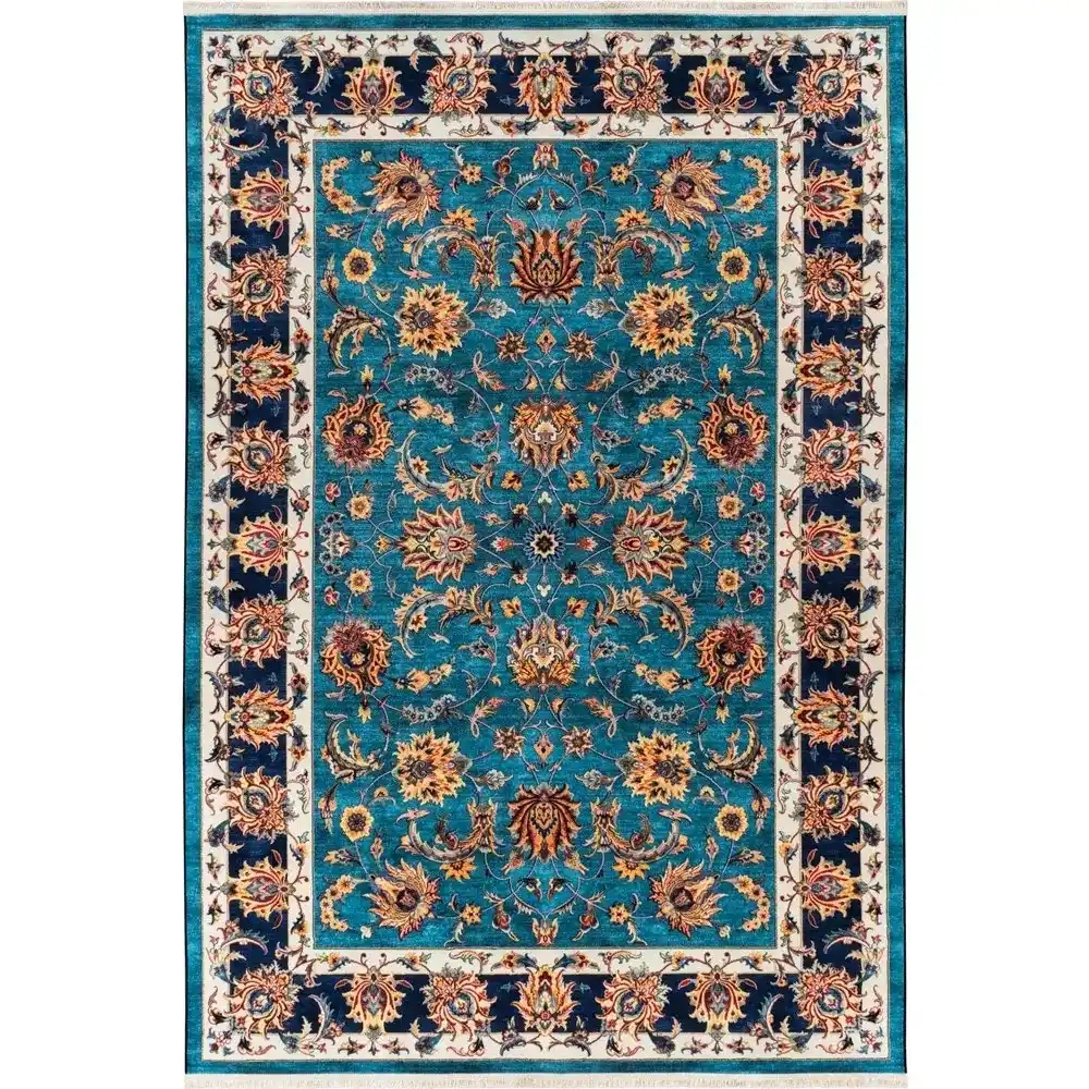 فرش ماشینی سنتی طرح 25cs0370 سبز 1000 شانه